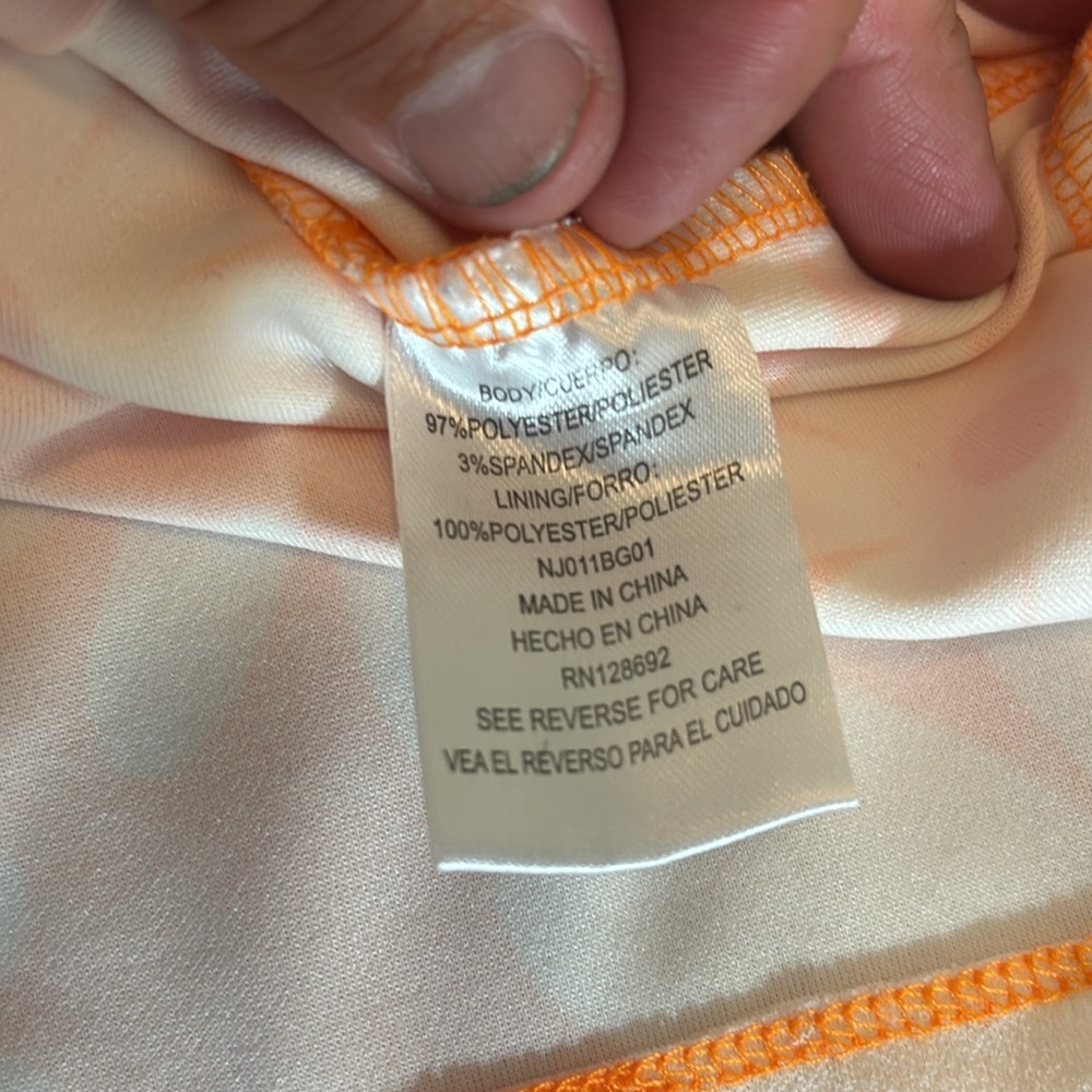 Floral Orange and White Women's Dress - Picture 4 of 4